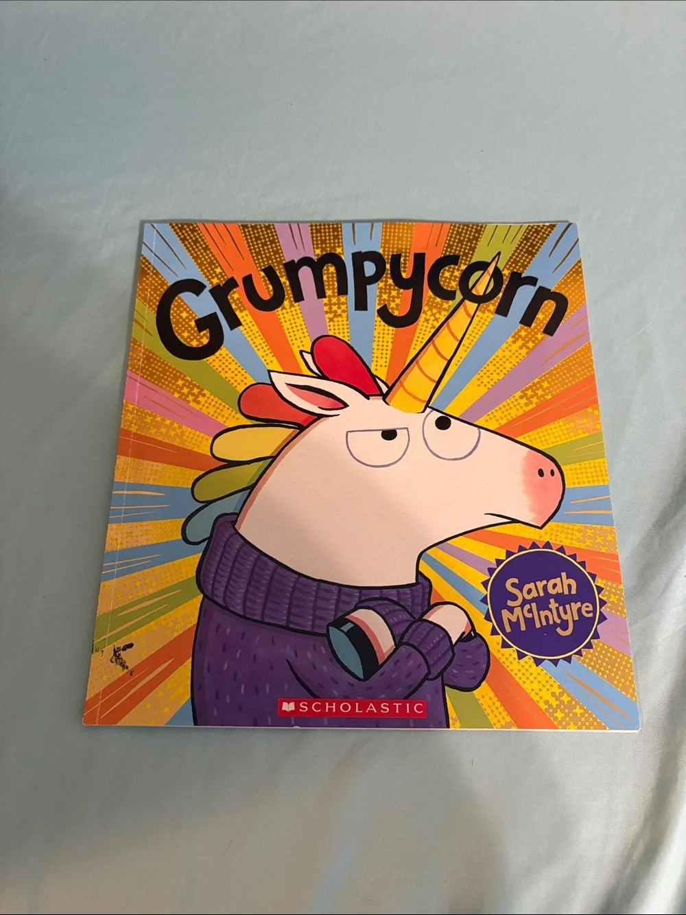 Grumpycorn Kids Book by - Colorful Cover (Purple, Yellow, Red)